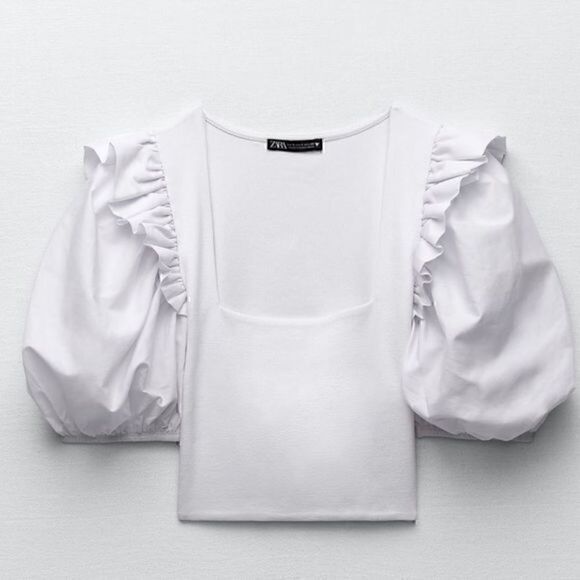 ZARA rib balloon top - Picture 3 of 5